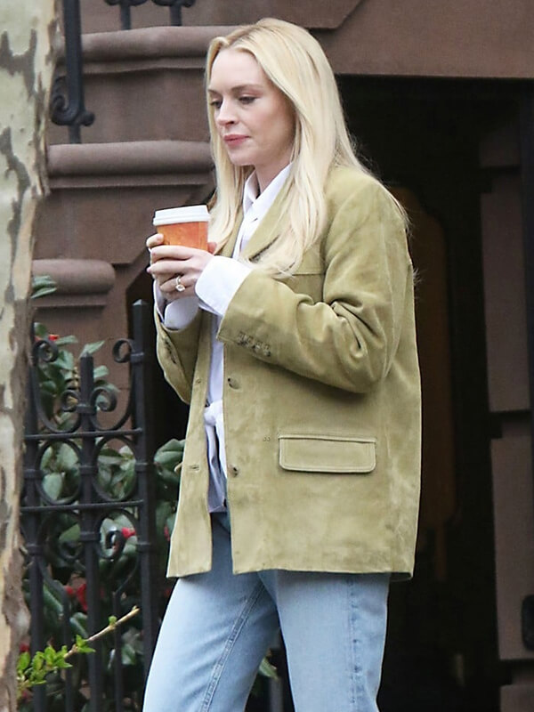 Lindsay Lohan Suede Blazer