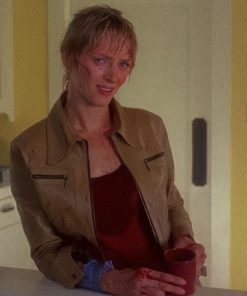 Uma Thurman Brown Jacket