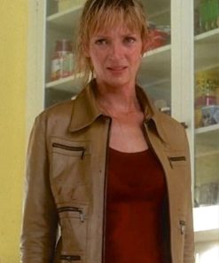 Uma Thurman Brown Jacket
