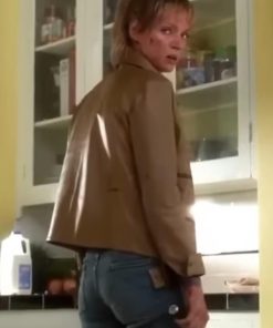 Uma Thurman Brown Jacket