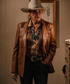 Annette Bening Leather Blazer
