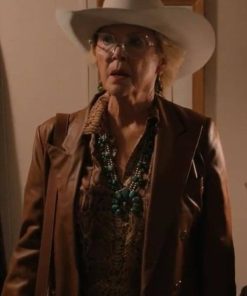 Annette Bening Leather Blazer