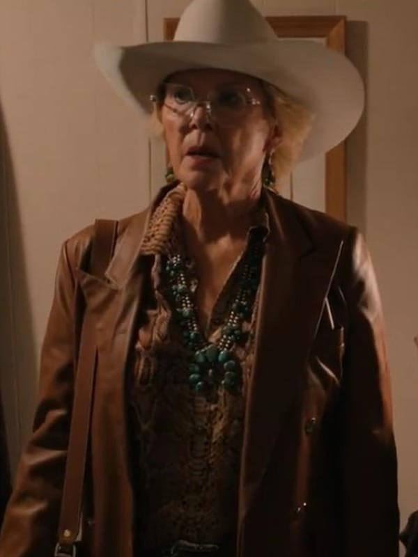 Annette Bening Leather Blazer
