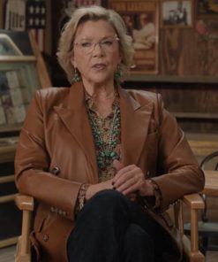 Annette Bening Leather Blazer