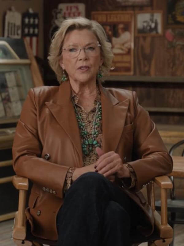 Annette Bening Leather Blazer