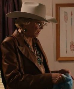 Annette Bening Leather Blazer