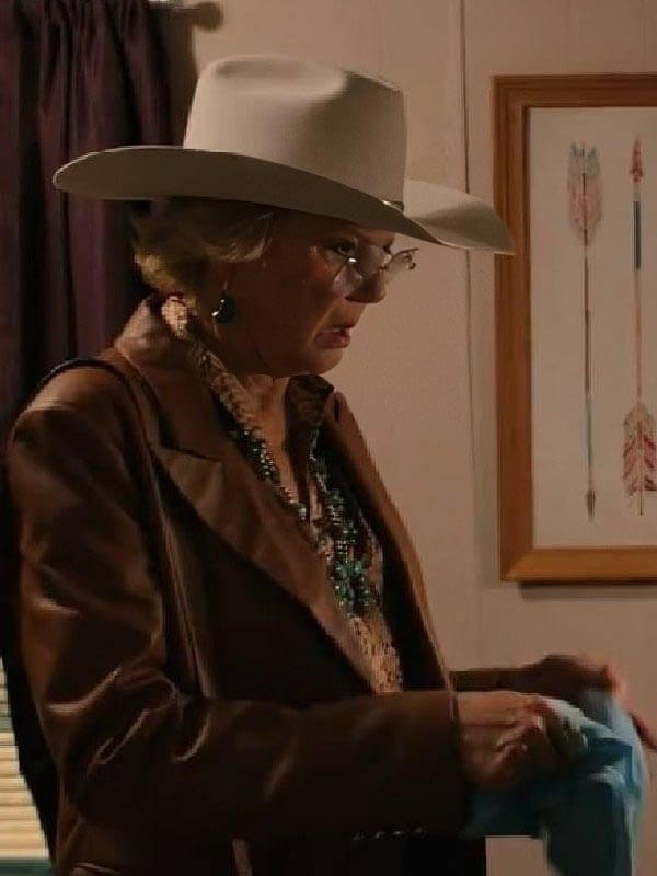 Annette Bening Leather Blazer