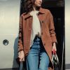 Benedetta Porcaroli Suede Coat
