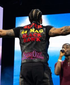 Drake Black Leather Vest