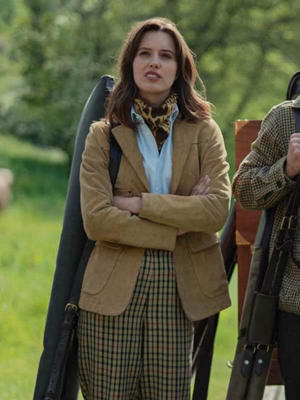 Gabrielle Suede Leather Blazer