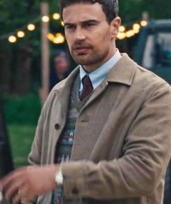 Theo James Brown Coat