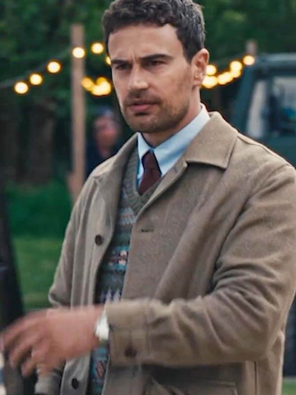 Theo James Brown Coat