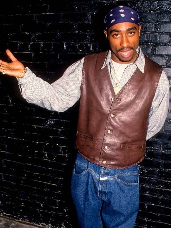 Tupac Shakur Leather Vest