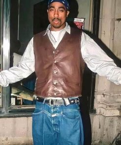 Tupac Shakur Leather Vest