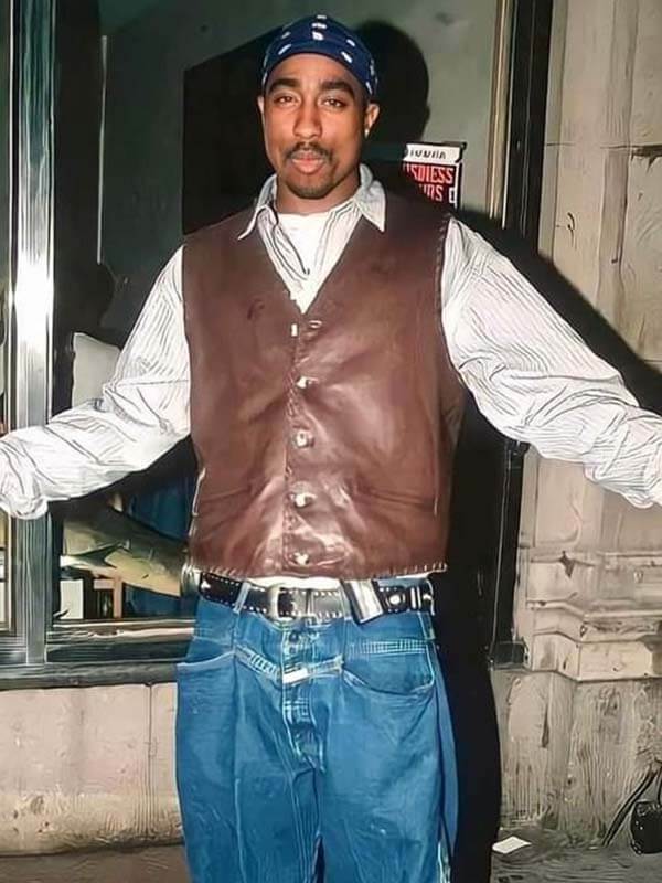 Tupac Shakur Leather Vest