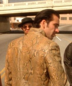 Nicolas Cage Gold Leather Jacket