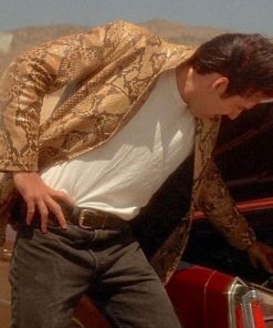 Nicolas Cage Gold Leather Jacket
