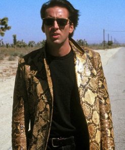 Nicolas Cage Gold Leather Jacket